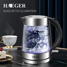 Electric Glass Kettle 2 Liter with Blue LED Light,Stainless Steel Base,Fast Heating Countertop Tea Maker Hot Water Boiler, Black
Electric Glass Kettle 2 Liter with Blue LED Light,Stainless Steel Base,Fast Heating Countertop Tea Maker Hot Water Boiler, Black
