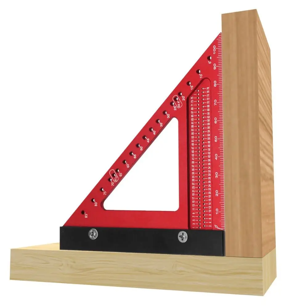 Aluminium Alloy Woodworking Triangle Ruler Professional Wear Resistant Measurement Tool Scribe Ruler High Precision Hole Ruler
Aluminium Alloy Woodworking Triangle Ruler Professional Wear Resistant Measurement Tool Scribe Ruler High Precision Hole Ruler