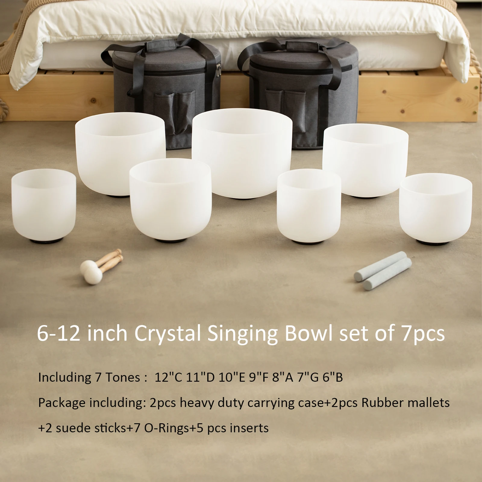 Хрустальные Поющие миски Hye-eun 6-12 дюймов, 7 шт., 432 Гц, Note cdefsag, звуковое исцеление, сверхмощный переносной Регулируемый резиновый молоток
Хрустальные Поющие миски Hye-eun 6-12 дюймов, 7 шт., 432 Гц, Note cdefsag, звуковое исцеление, сверхмощный переносной Регулируемый резиновый молоток