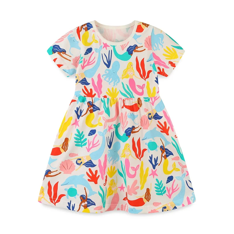 Jumping Meters 2-7T Mermaid Princess Girls Dresses Summer Baby Clothes Short Sleeve Kids Costume Frocks Dresses Clothing Costume
Jumping Meters 2-7T Mermaid Princess Girls Dresses Summer Baby Clothes Short Sleeve Kids Costume Frocks Dresses Clothing Costume