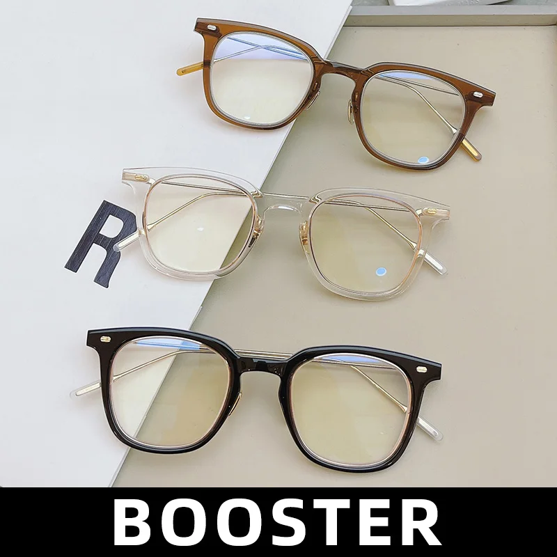 

Booster Vintage Korea Glasses Optical EyeGlasses Titanium Cat Eye Frames For Small Face Women Men Myopia Prescription glasses