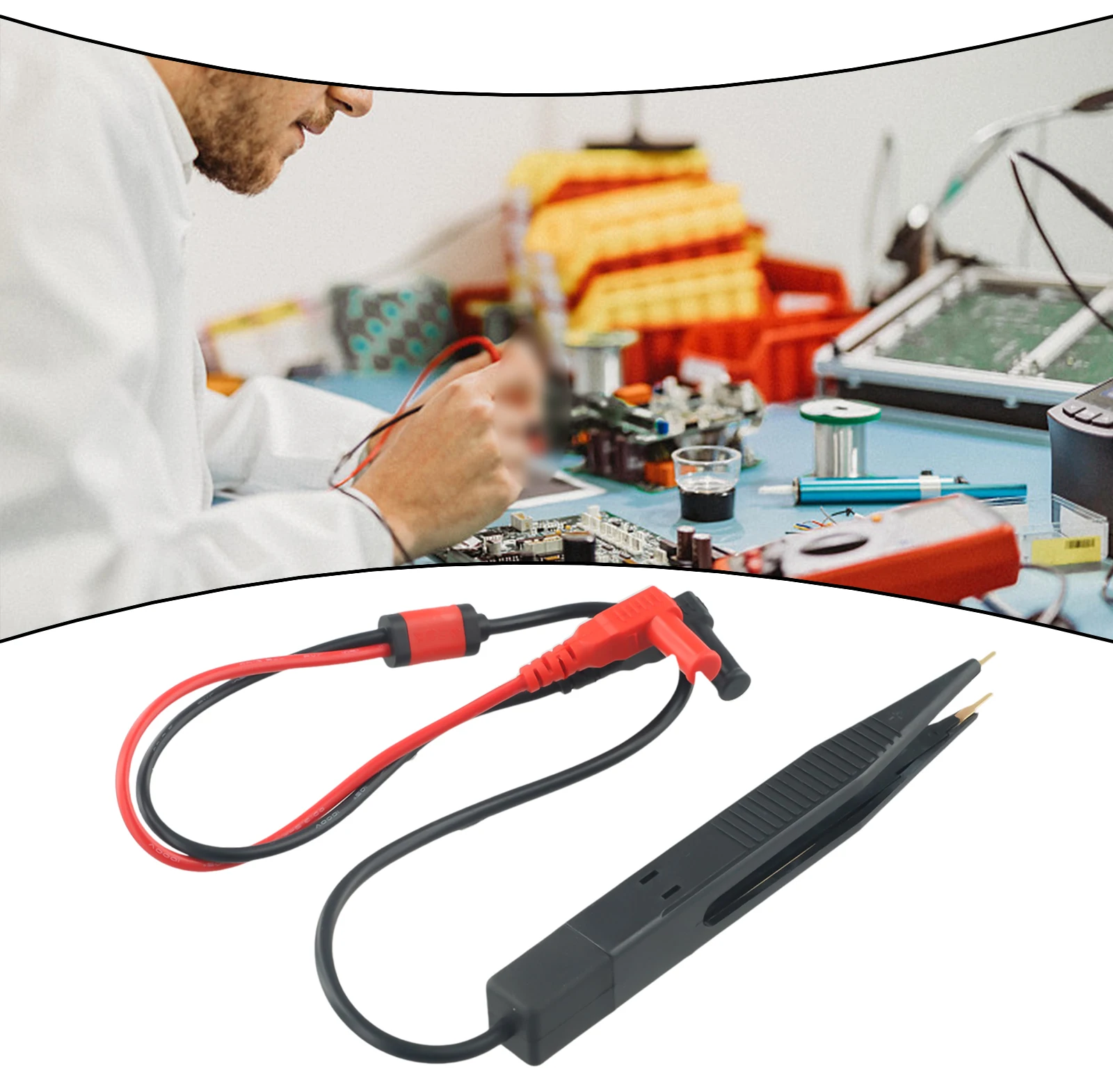 SMD Component Test Clip Probe Tweezers For Multimeter Chip Test Clip With Comfort Grip Probes Protective Head Measuring Tool
SMD Component Test Clip Probe Tweezers For Multimeter Chip Test Clip With Comfort Grip Probes Protective Head Measuring Tool