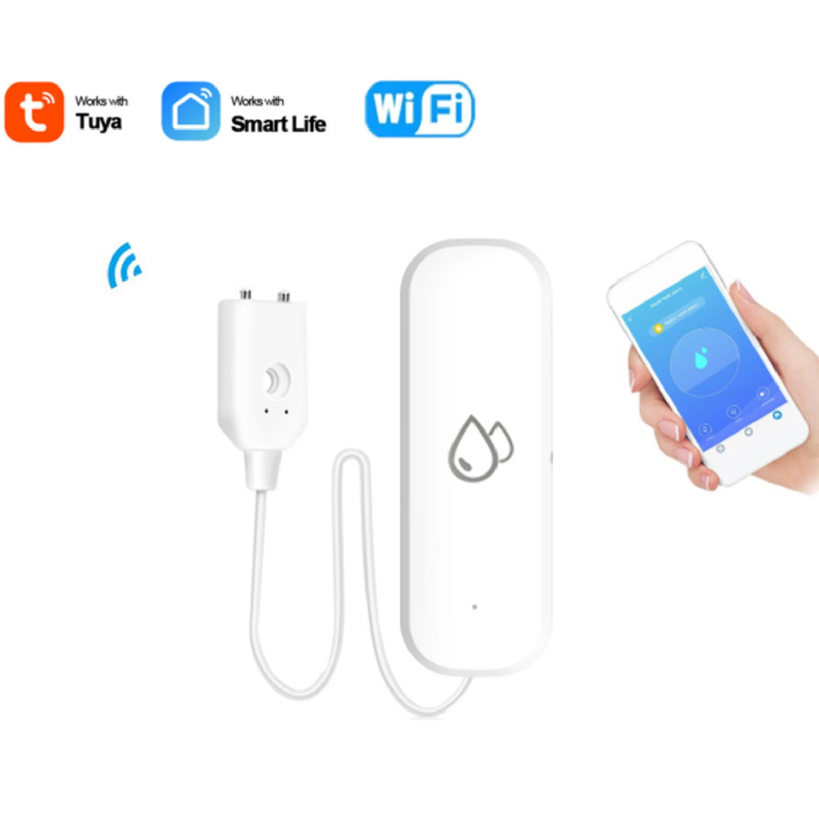 Wifi Water Leakage Immersion Detector Water Alarm Sensor Tuya WiFi Smart Water Leak Notifications Overflow Flood Leakage Alerts
Wifi Water Leakage Immersion Detector Water Alarm Sensor Tuya WiFi Smart Water Leak Notifications Overflow Flood Leakage Alerts
