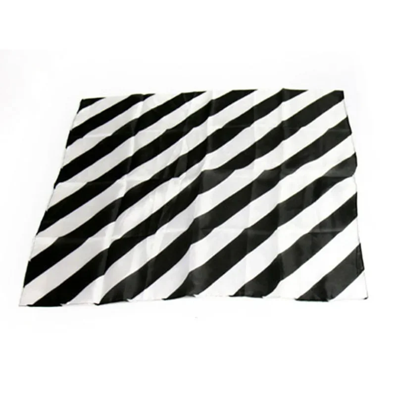 

60*60cm Zebra Silk (Black&white/Red&white) 100% Pure Silk Stripes Silk Magic Accessories for Canes Magic Stage Gimmicks Props