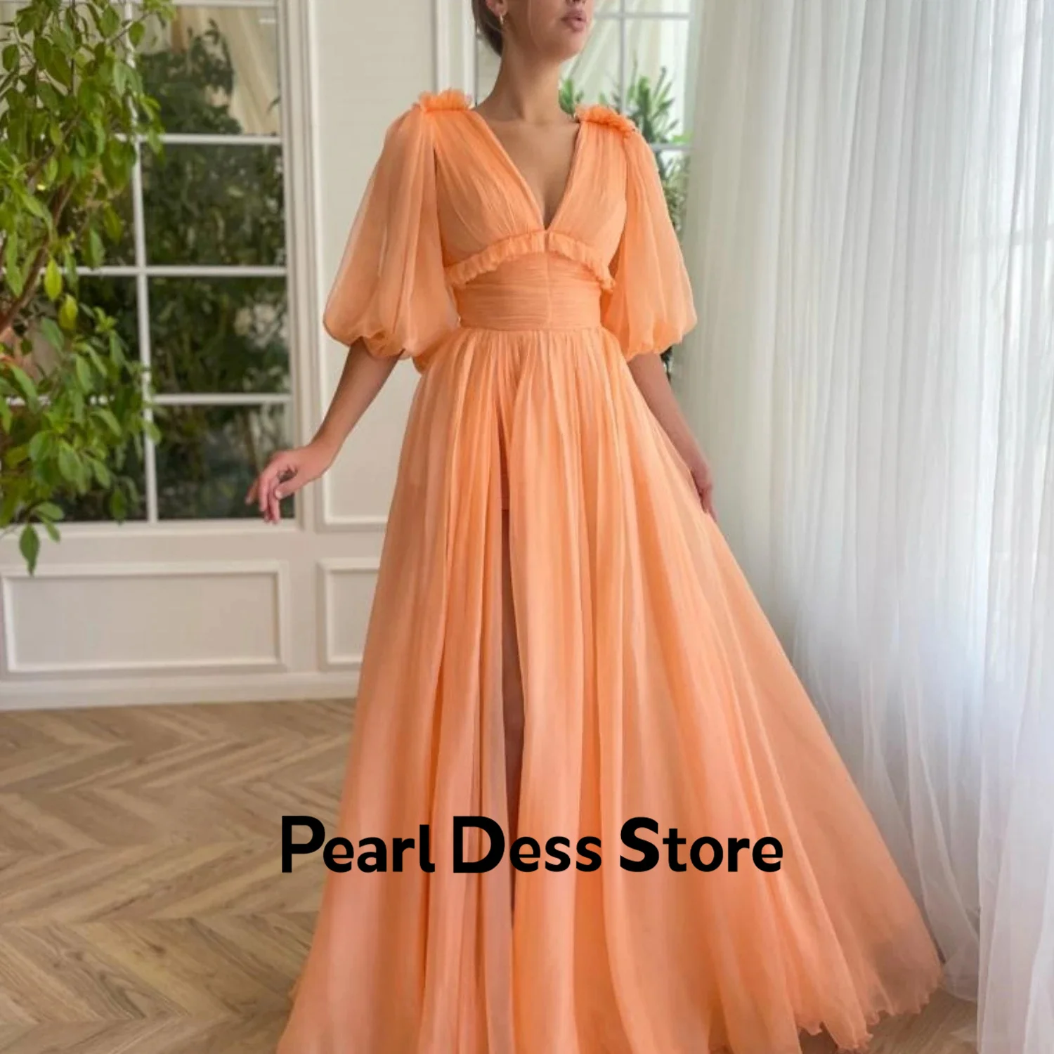Luxury Long Evening Dress 2024 V-neck Ball Dress Bridal Dress Orange Evening Dress
Luxury Long Evening Dress 2024 V-neck Ball Dress Bridal Dress Orange Evening Dress