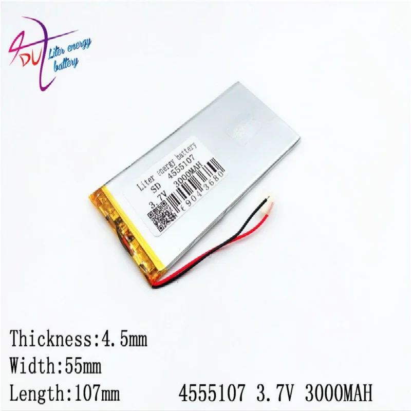 best battery brand 1PCS SD 4555107 li polymer 3.7V 3000MAH 4555105 for GPS player tablet PC
best battery brand 1PCS SD 4555107 li polymer 3.7V 3000MAH 4555105 for GPS player tablet PC