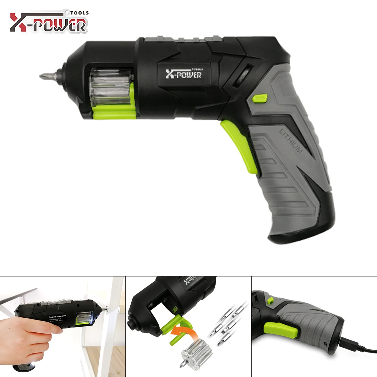 1/ 4" Pistol Type Cordless Electric Screwdriver 1300mAh Lithium USB Charging Screw Drive Right Angle Drill for Install / Repair
1/ 4" Pistol Type Cordless Electric Screwdriver 1300mAh Lithium USB Charging Screw Drive Right Angle Drill for Install / Repair