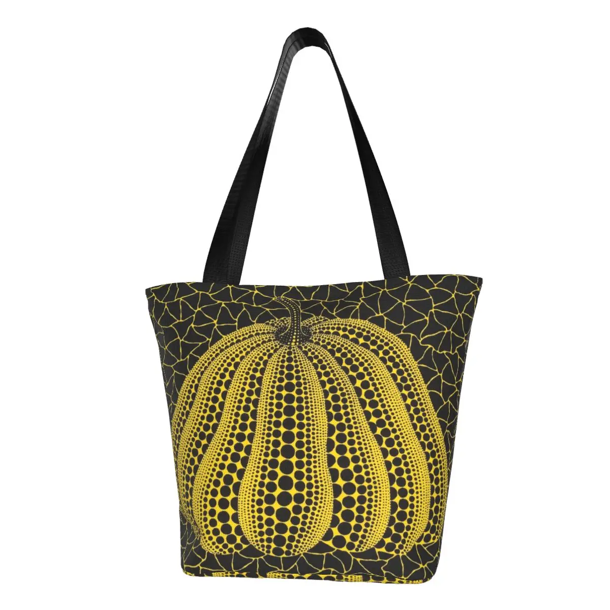 Custom Yellow Yayoi Kusama Pumpkin Shopping Canvas Bag Women Reusable Groceries Minimalis Modern Tote Shopper Bags
Custom Yellow Yayoi Kusama Pumpkin Shopping Canvas Bag Women Reusable Groceries Minimalis Modern Tote Shopper Bags