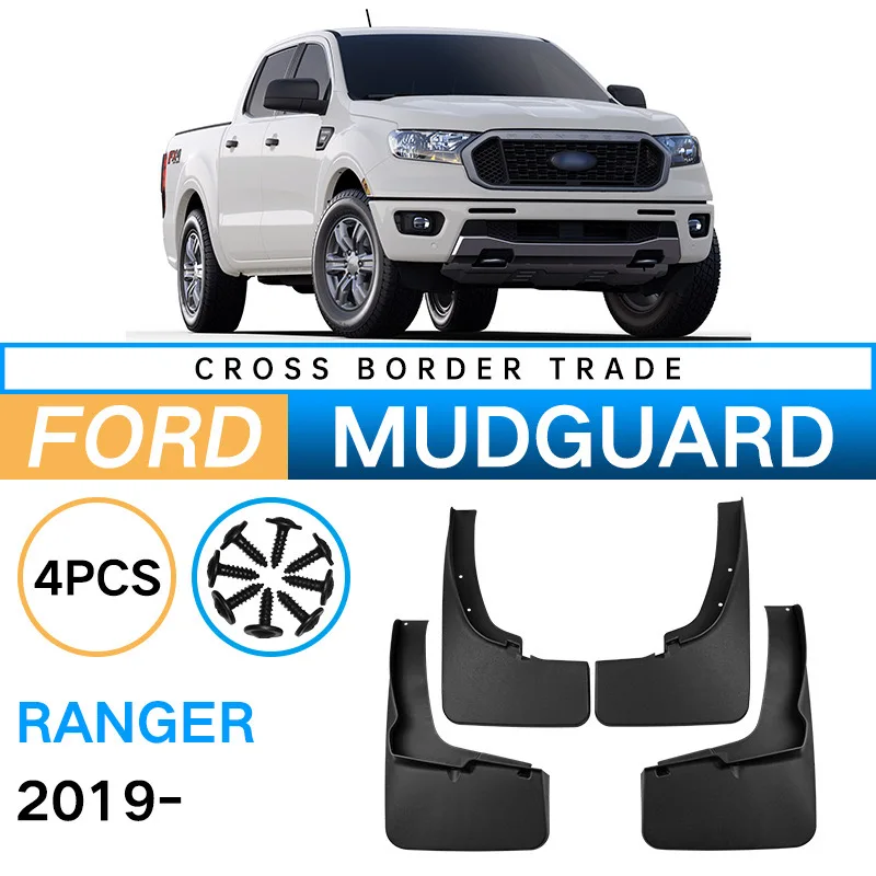 

4 pcs Car Molded Mud Flaps For Ranger 2019 2020 2021 2022 2023+Splash Guards Mudguards Mudflap Car Accessories