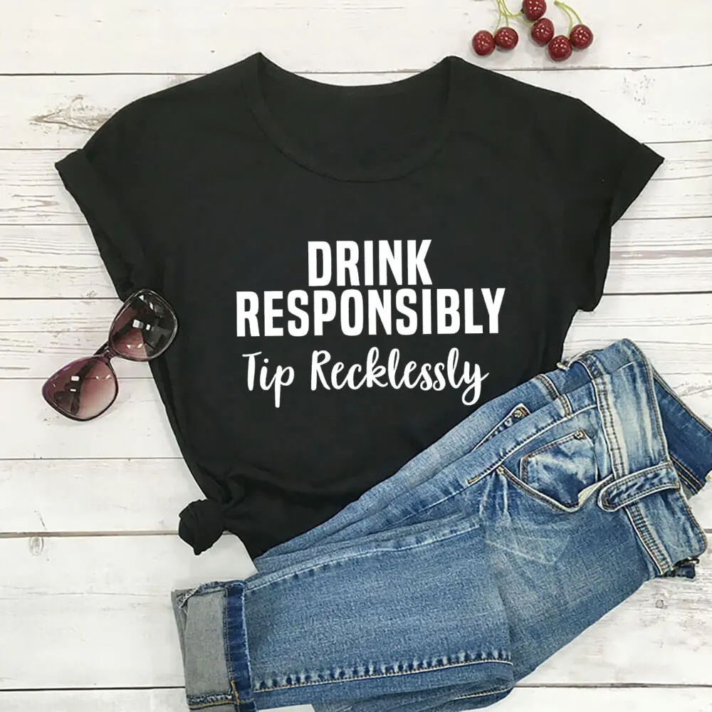 Drink Responsibly New Arrival Drinking Shirt 100%Cotton Women Tshirt Unisex Funny Summer Casual Short Sleeve Top Party Tee
Drink Responsibly New Arrival Drinking Shirt 100%Cotton Women Tshirt Unisex Funny Summer Casual Short Sleeve Top Party Tee