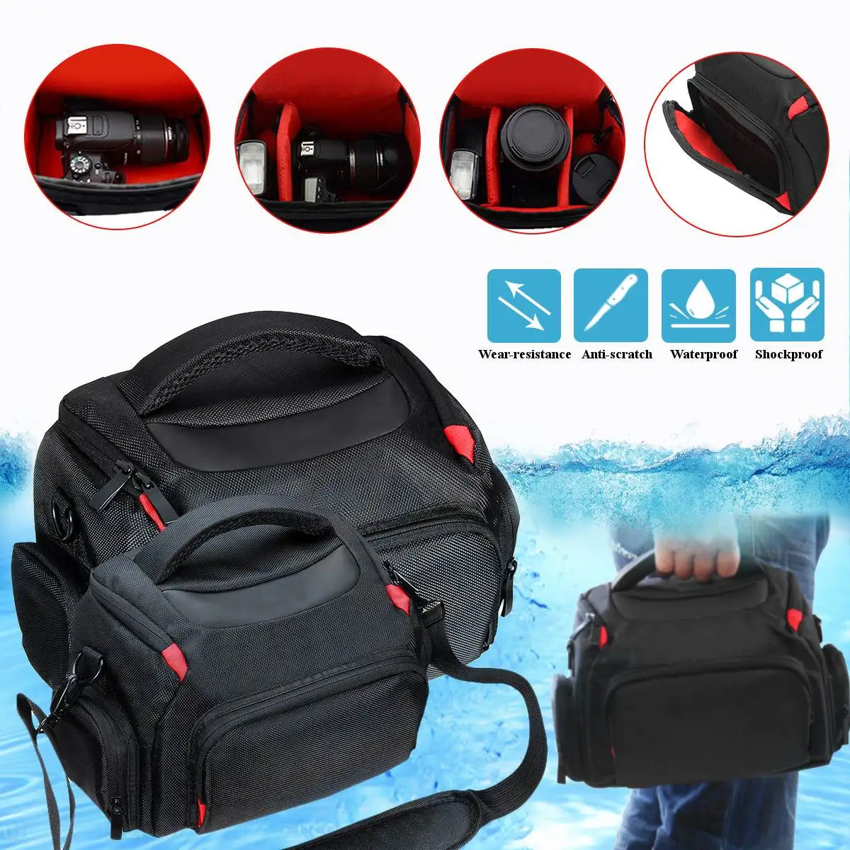 Waterproof Camera Storage Travel Carry Bag with Rain Cover Strap for DSLR SLR Camera Digital Camera Lens Flash Professional Bag
Waterproof Camera Storage Travel Carry Bag with Rain Cover Strap for DSLR SLR Camera Digital Camera Lens Flash Professional Bag