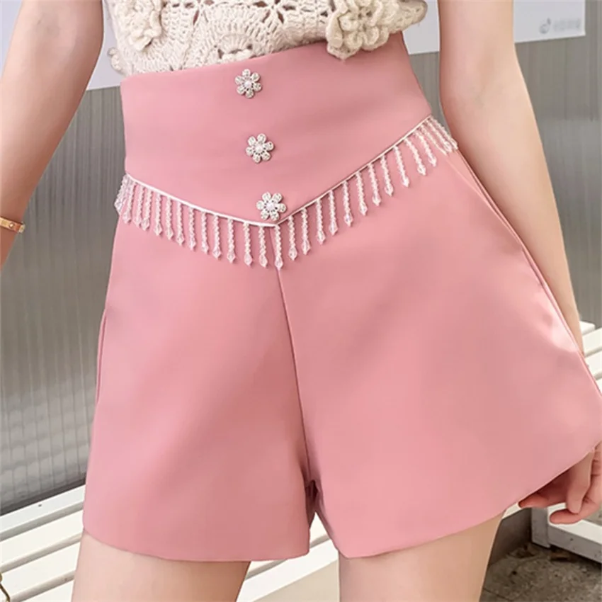 Gowyimmes 2023 Summer Loose Women High Waist A-line Tassel Shorts Casual Big Sie Lady Wide Leg Shorts Girl Outwear Mujer PD1570
Gowyimmes 2023 Summer Loose Women High Waist A-line Tassel Shorts Casual Big Sie Lady Wide Leg Shorts Girl Outwear Mujer PD1570