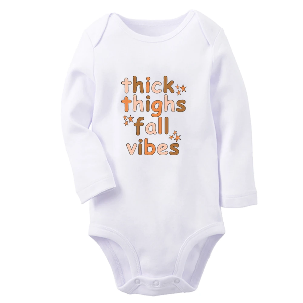 iDzn Thick Thighs & Fall Vibes Cute Baby Rompers Baby Boys Girls Fun Print Bodysuit Infant Long Sleeves Jumpsuit Kids Clothes
iDzn Thick Thighs & Fall Vibes Cute Baby Rompers Baby Boys Girls Fun Print Bodysuit Infant Long Sleeves Jumpsuit Kids Clothes