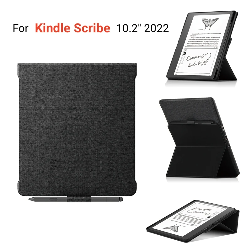 

For Kindle Scribe 2022 Case 10.2 inch Ultra thin Magnetic folding Stand PU Back for Kindle Scribe 10.2" Cover 2022 With Pen Slot