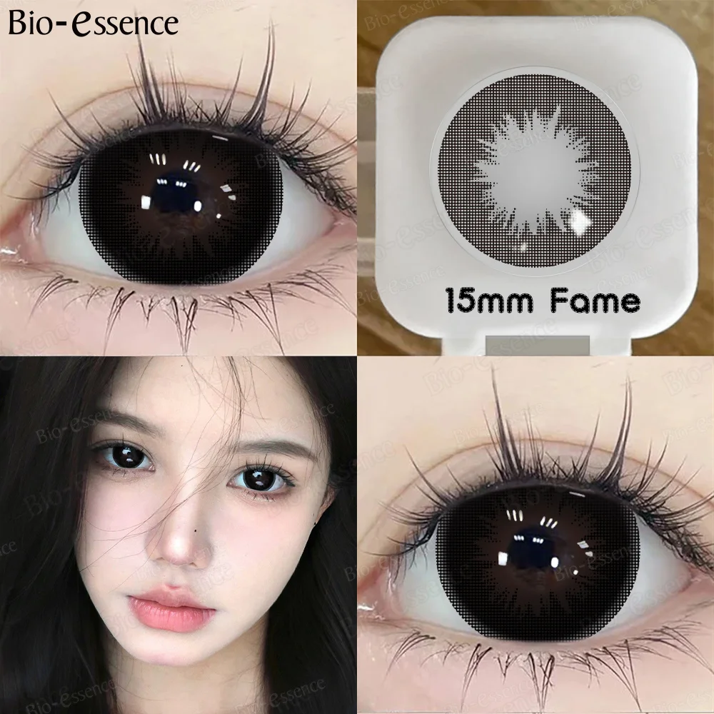 

Био-эссенция 15 мм 1 пара черных линз корейские цветные контактные линзы для близорукости черные линзы для глаз с высоким качеством