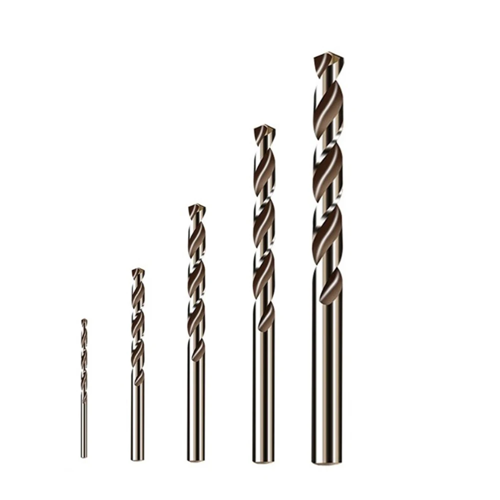 

5Pcs HSS M35 Cobalt Drill Bit 1-5mm Head Round Shank For Metal Stainless Steel Drilling Cutter Hole Punching Power Tool Parts