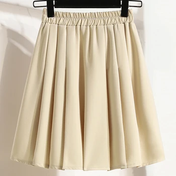 Saia Midi de Brim Vintage Feminina: O Estilo Atemporal Que Complementa Qualquer Look 12 High Waist Mini Pleated Skirt Women 2024 Summer New Arrivals Black Or Beige Color Elegant Skirt With Lining Korean A Line Skirt