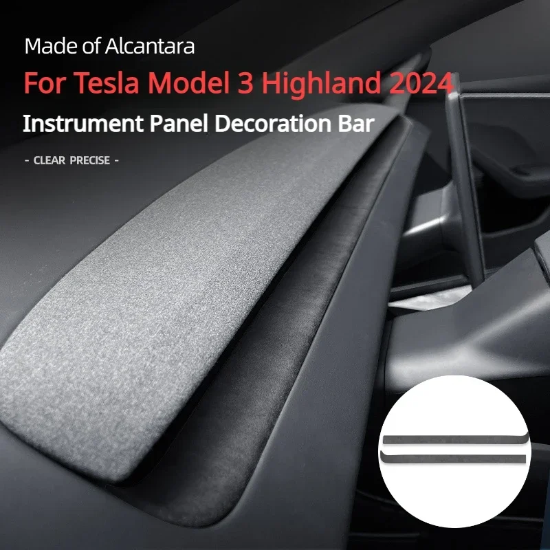 For Tesla Model 3 Highland 2024 Instrument Panel Decoration Bar Alcantara Suede Dashboard Trim Strip for New Model3+ Accessories
For Tesla Model 3 Highland 2024 Instrument Panel Decoration Bar Alcantara Suede Dashboard Trim Strip for New Model3+ Accessories