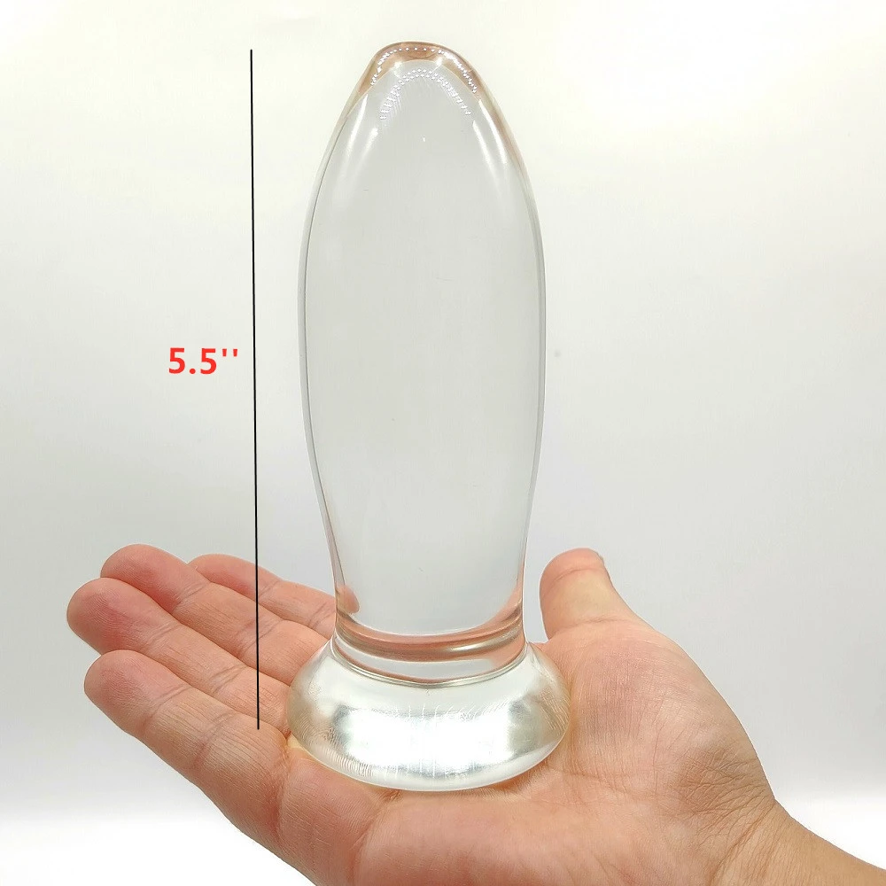 Mm Large Crystal Butt Plug Vagina Ball Big Pyrex Glass Anal Dildo