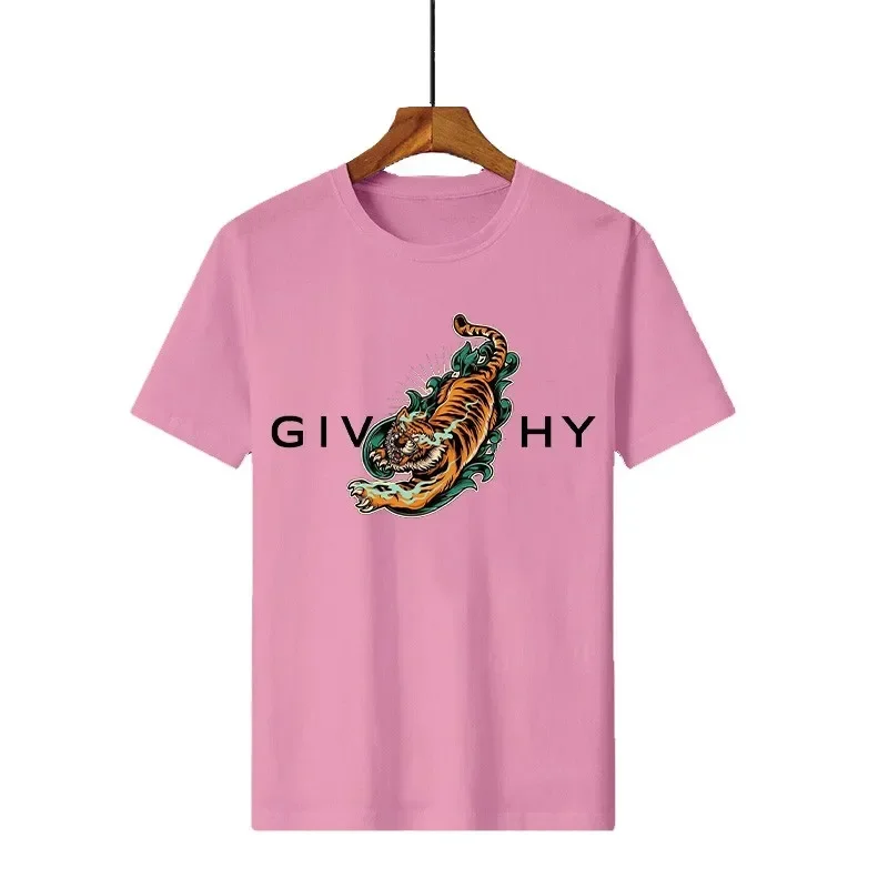 2024 100% Cotton Luxury Brand Letter Printing T-shirt Black Summer Short Sleeve Tee Men's/Women's Fashion Round Neck Top Tshirt 2024 100% Cotton Luxury Brand Letter Printing T-shirt Black Summer Short Sleeve Tee Men's/Women's Fashion Round Neck Top Tshirt