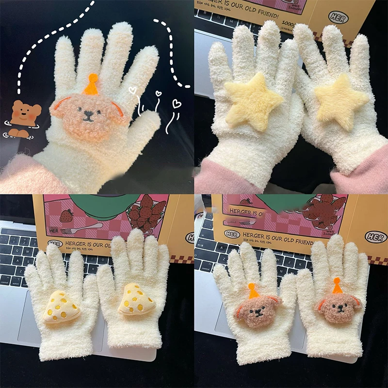1Pair Thermal Plush Gloves Cute Star Puppy Cheese Warm Windproof Thickened Full-finger Gloves For Running Cycling Outdoor Sports
1Pair Thermal Plush Gloves Cute Star Puppy Cheese Warm Windproof Thickened Full-finger Gloves For Running Cycling Outdoor Sports