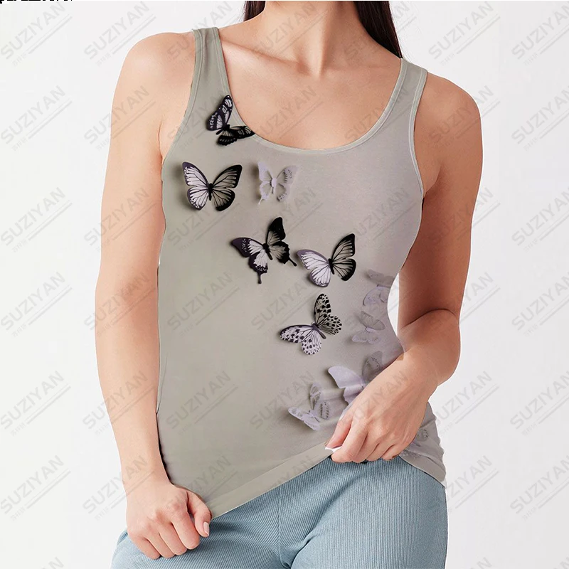 2023 Summer New Fashion Hot Selling Women's Tight Sleeveless Tank Top Butterfly 3D Print U-neck Hawaiian Beach Style Casual Top
2023 Summer New Fashion Hot Selling Women's Tight Sleeveless Tank Top Butterfly 3D Print U-neck Hawaiian Beach Style Casual Top
