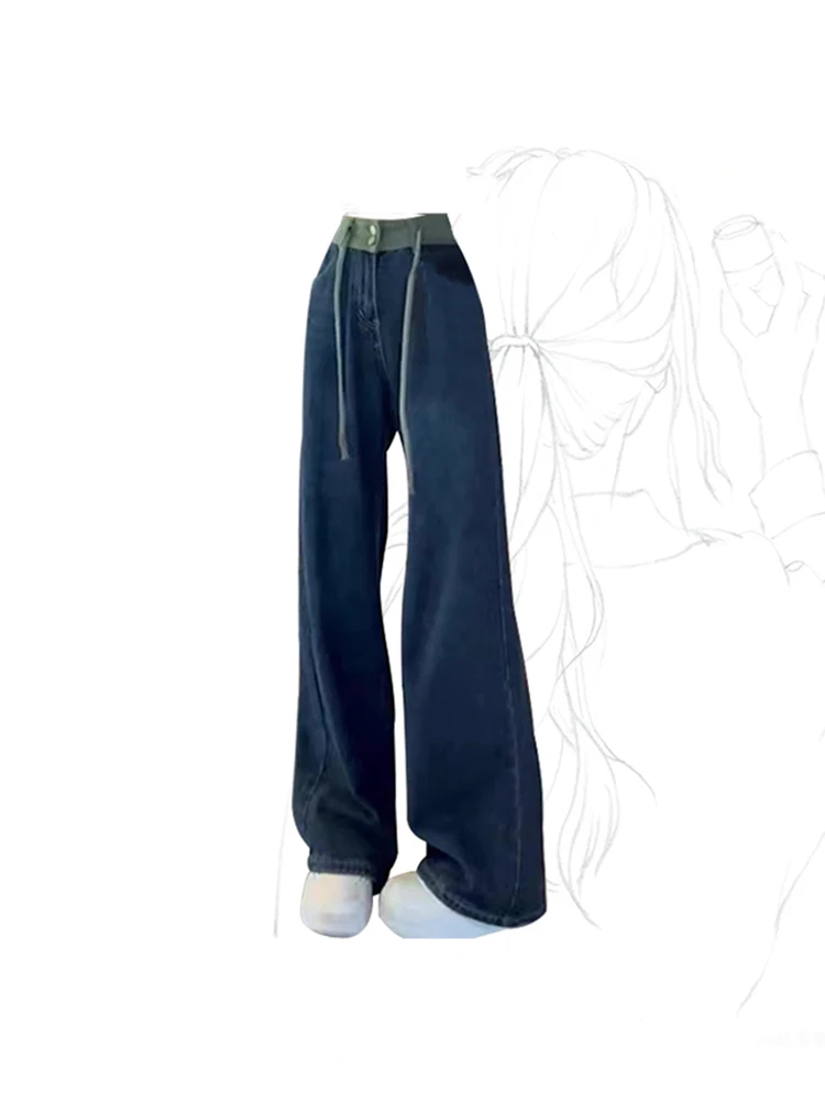 Women's Vintage Blue Jeans Streetwear Harajuku Baggy Korean Casual Y2k Straight Denim Wide Leg Pants Oversized Trouser Summer
Women's Vintage Blue Jeans Streetwear Harajuku Baggy Korean Casual Y2k Straight Denim Wide Leg Pants Oversized Trouser Summer