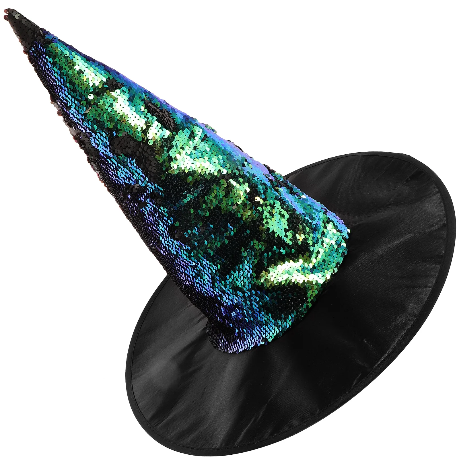 

Sequin Witch Hat Glitter Halloween Witch Hat Party Wizard Pointed Cap Halloween Party Masquerade Carnival Cosplay