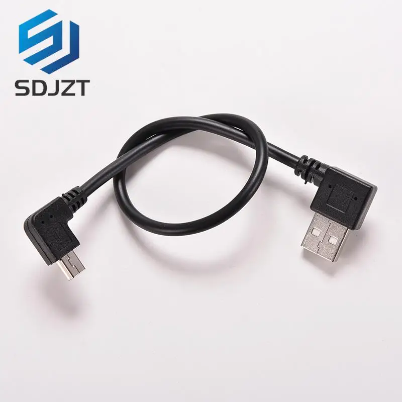 

25cm 90 Degree Angled Mini USB Cable Mini USB To USB 2.0 Data Sync Charger Cable For Mobile Phone MP3 MP4 GPS Camera HDD