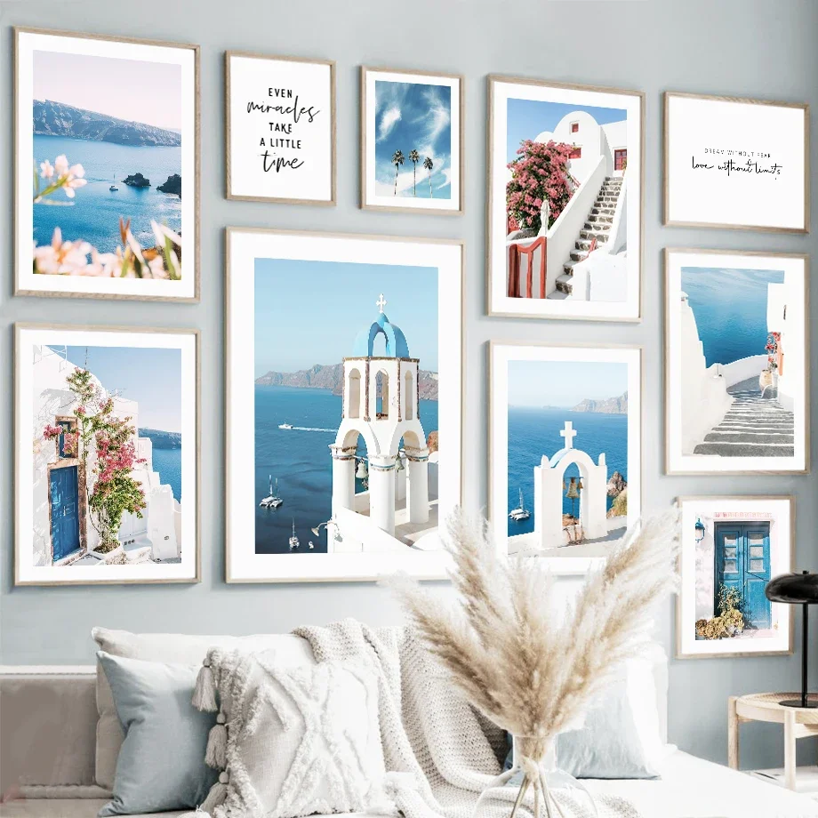 Santorini Church Sea Flower Coconut Tree Wall Art Canvas Painting Nordic Posters And Prints Wall Pictures For Living Room Decor
Santorini Church Sea Flower Coconut Tree Wall Art Canvas Painting Nordic Posters And Prints Wall Pictures For Living Room Decor