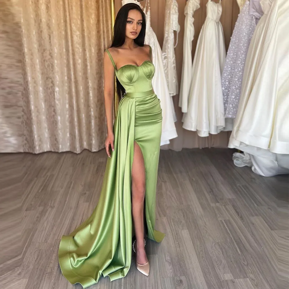 Xijun Dubai High Side Split Satin Mermaid Evening Dresses Sweetheart Pleat Ruched Saudi Arabic Women Formal Party Prom Gowns
Xijun Dubai High Side Split Satin Mermaid Evening Dresses Sweetheart Pleat Ruched Saudi Arabic Women Formal Party Prom Gowns