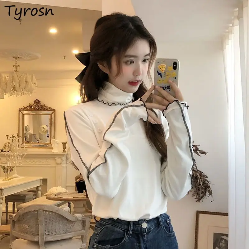 T-shirts Women Long Sleeve Design Simple Ruched Daily All-match Elegant Tender Autumn Fashion Classic Stylish Cozy Korean Style
T-shirts Women Long Sleeve Design Simple Ruched Daily All-match Elegant Tender Autumn Fashion Classic Stylish Cozy Korean Style