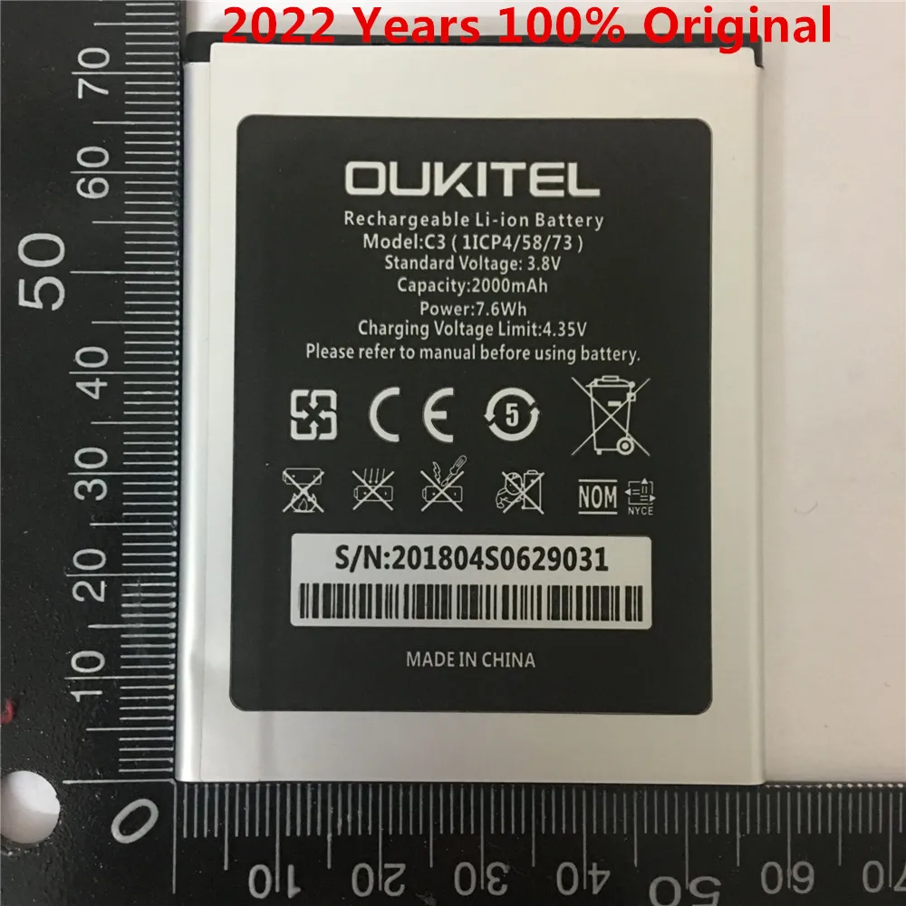 100% Original High Quality New 2000mAh For Oukitel C3 battery For Oukitel C3 phone Battery +tracking number
100% Original High Quality New 2000mAh For Oukitel C3 battery For Oukitel C3 phone Battery +tracking number