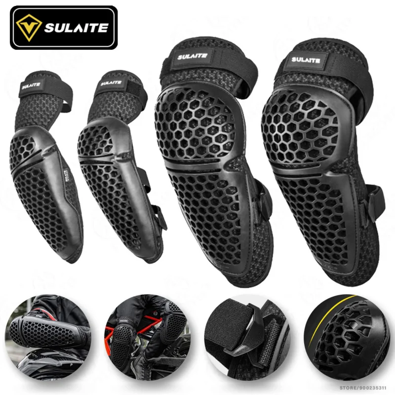 

Motorcycle Knee Pads Motocross Knees Brace Mesh Motorcycling Elbow Protector Sports KneePad Cross Protections Downhill Knee Pad