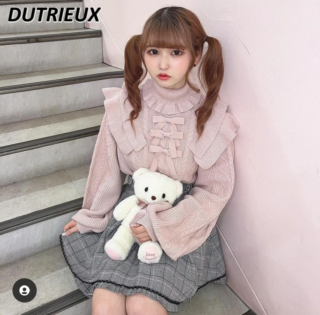 Japanese Style Sweater Top Flying Shoulder Lady Sweet Girl Knitted Sweater Fashion Autumn Winter Women's Pullover Sweater
Japanese Style Sweater Top Flying Shoulder Lady Sweet Girl Knitted Sweater Fashion Autumn Winter Women's Pullover Sweater