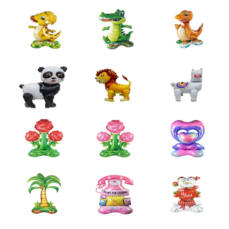 Cartoon Aluminum Film Balloon Stereo Panda Alpaca Dinosaur Birthday Party Rose Love Phone Heart Wedding Decoration
Cartoon Aluminum Film Balloon Stereo Panda Alpaca Dinosaur Birthday Party Rose Love Phone Heart Wedding Decoration