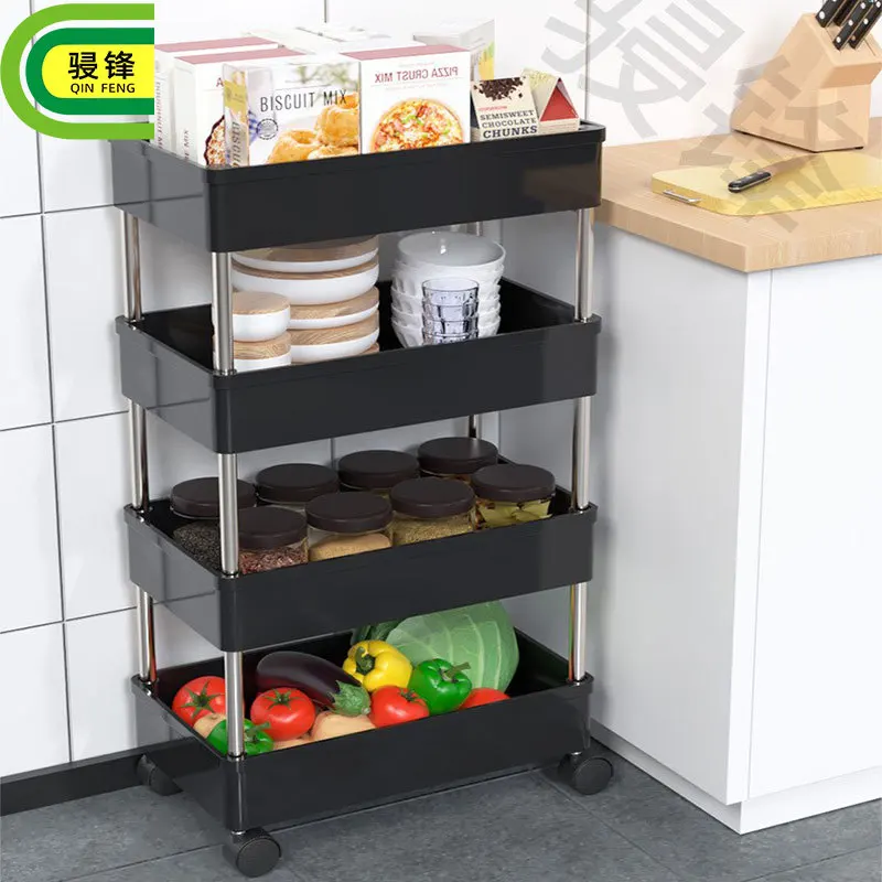Полка на колесиках для хранения, многослойная Полка для кухни, ванной комнаты
Полка на колесиках для хранения, многослойная Полка для кухни, ванной комнаты