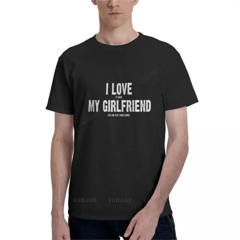 

I Love It When My Girlfriend Lets Me Play Video Games Essential T-Shirt mens tall t shirts hippie clothes Short sleeve