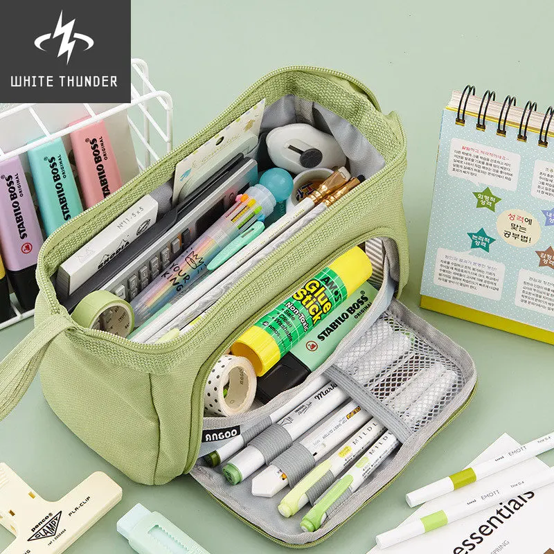 Portable Large-capacity Double-layer Canvas Pencil Case, Multi-function Portable Stationery Box Simple Student Pencil Case
Portable Large-capacity Double-layer Canvas Pencil Case, Multi-function Portable Stationery Box Simple Student Pencil Case