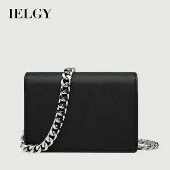 Bolsa Pasta Feminina: Luxo e Praticidade em um Único Produto 10 IELGY Bag girl 2023 new women's bag simple small square bag fashion chain bag net red small black shoulder stiletto bag