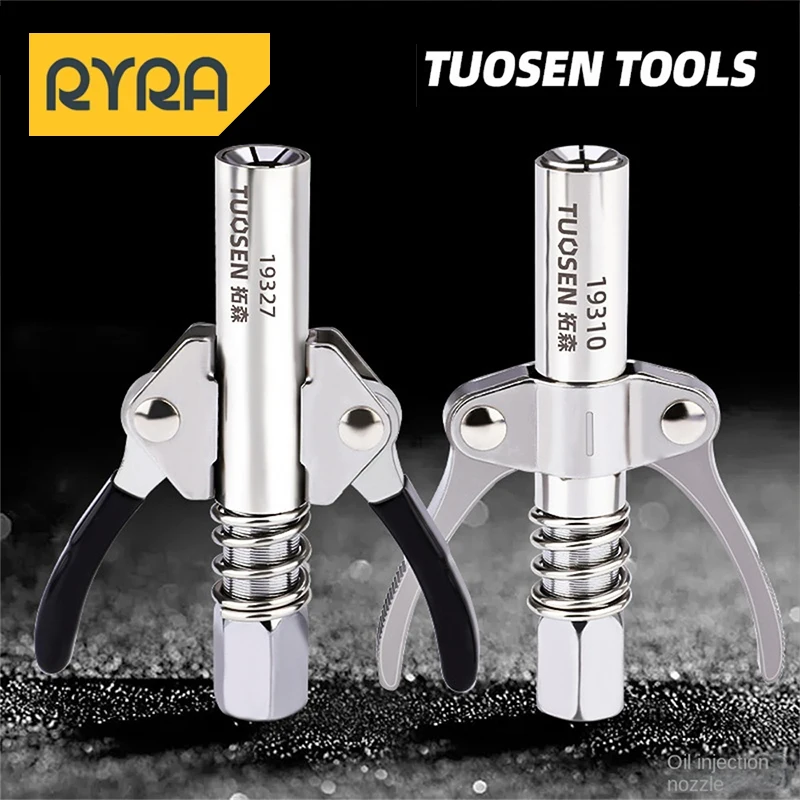 10000 PSI Grease Tool Coupler Heavy-Duty Quick Lock and Release Double Handle Stainless Steel NPTI/8 Leak-Free Grease Tool Tip
10000 PSI Grease Tool Coupler Heavy-Duty Quick Lock and Release Double Handle Stainless Steel NPTI/8 Leak-Free Grease Tool Tip