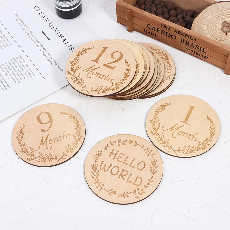 Wooden Baby Month Milestone Card Newborn Birth Month Birthday Milestone Wooden Teether Baby Kids Photography Props Toy
Wooden Baby Month Milestone Card Newborn Birth Month Birthday Milestone Wooden Teether Baby Kids Photography Props Toy