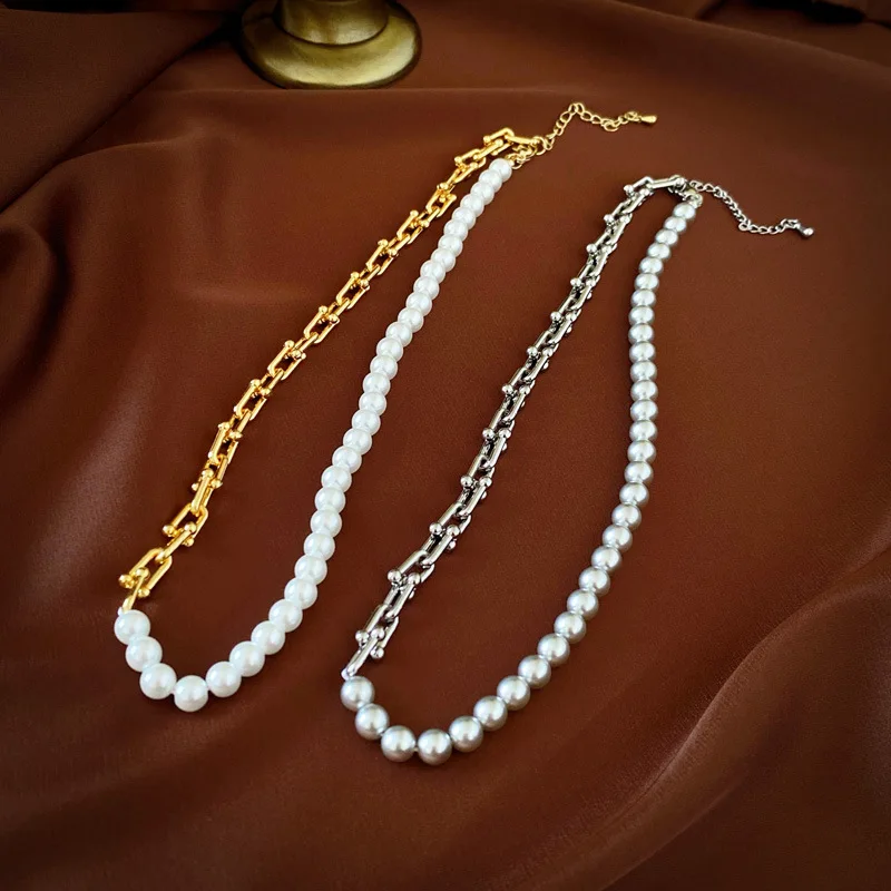 Chain Stitching Necklace Real golden Electroplated Sweater Clavicle Chain Necklace Women
Chain Stitching Necklace Real golden Electroplated Sweater Clavicle Chain Necklace Women