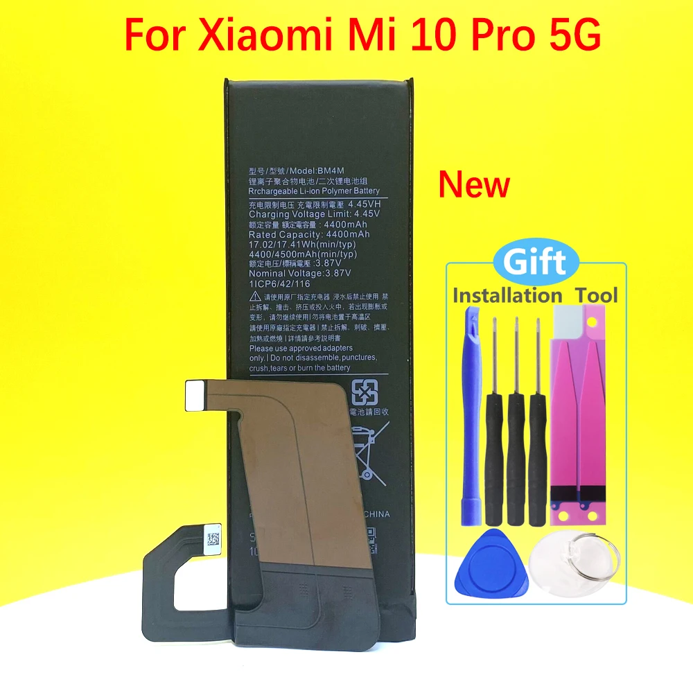 NEW BM4M Battery For Xiaomi Mi 10 Pro 5G Smartphone/Smart Mobile Phone +Tracking Number
NEW BM4M Battery For Xiaomi Mi 10 Pro 5G Smartphone/Smart Mobile Phone +Tracking Number