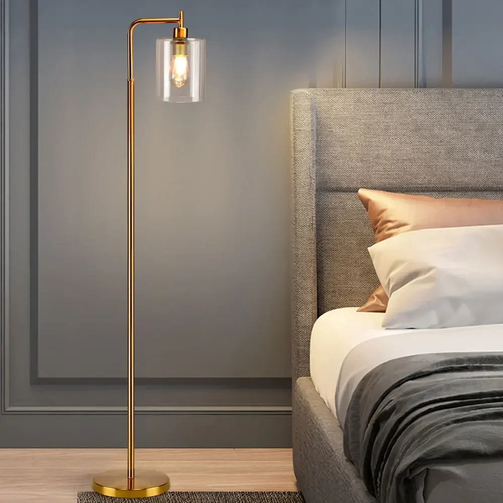 Nordic Vertical Metal LED Floor Lamp Glass Shade Brass Pole Arc Tall Lighting For Living Bedroom Office E26 Gold/Black
Nordic Vertical Metal LED Floor Lamp Glass Shade Brass Pole Arc Tall Lighting For Living Bedroom Office E26 Gold/Black