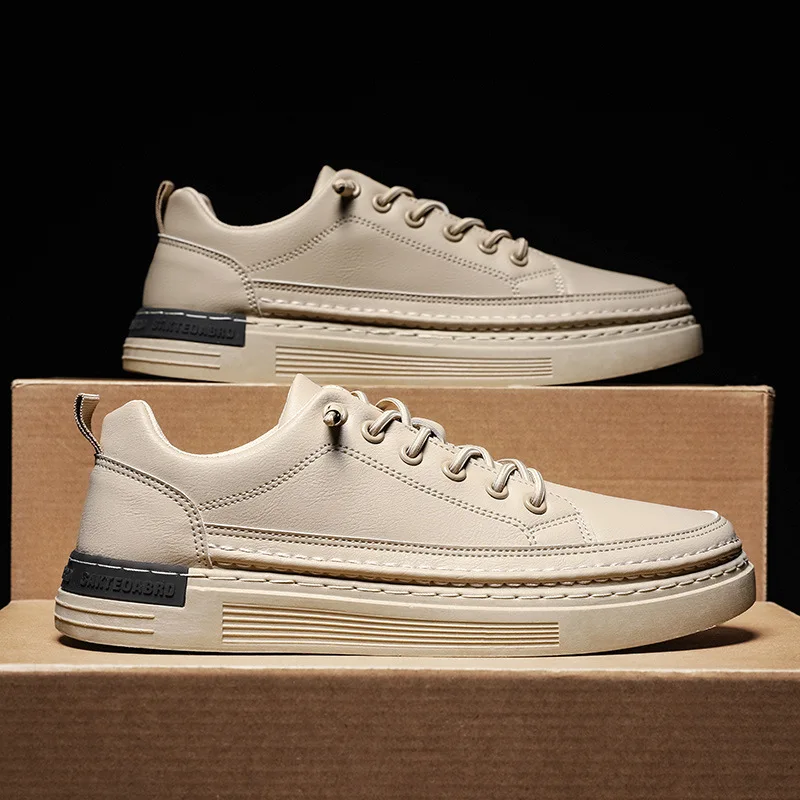 Solid Men's Leather Casual Shoes Hip-hop Skateboard Man Shoes Soft Outdoor Couples Sneakers Zapatillas Deportivas De Hombres
Solid Men's Leather Casual Shoes Hip-hop Skateboard Man Shoes Soft Outdoor Couples Sneakers Zapatillas Deportivas De Hombres
