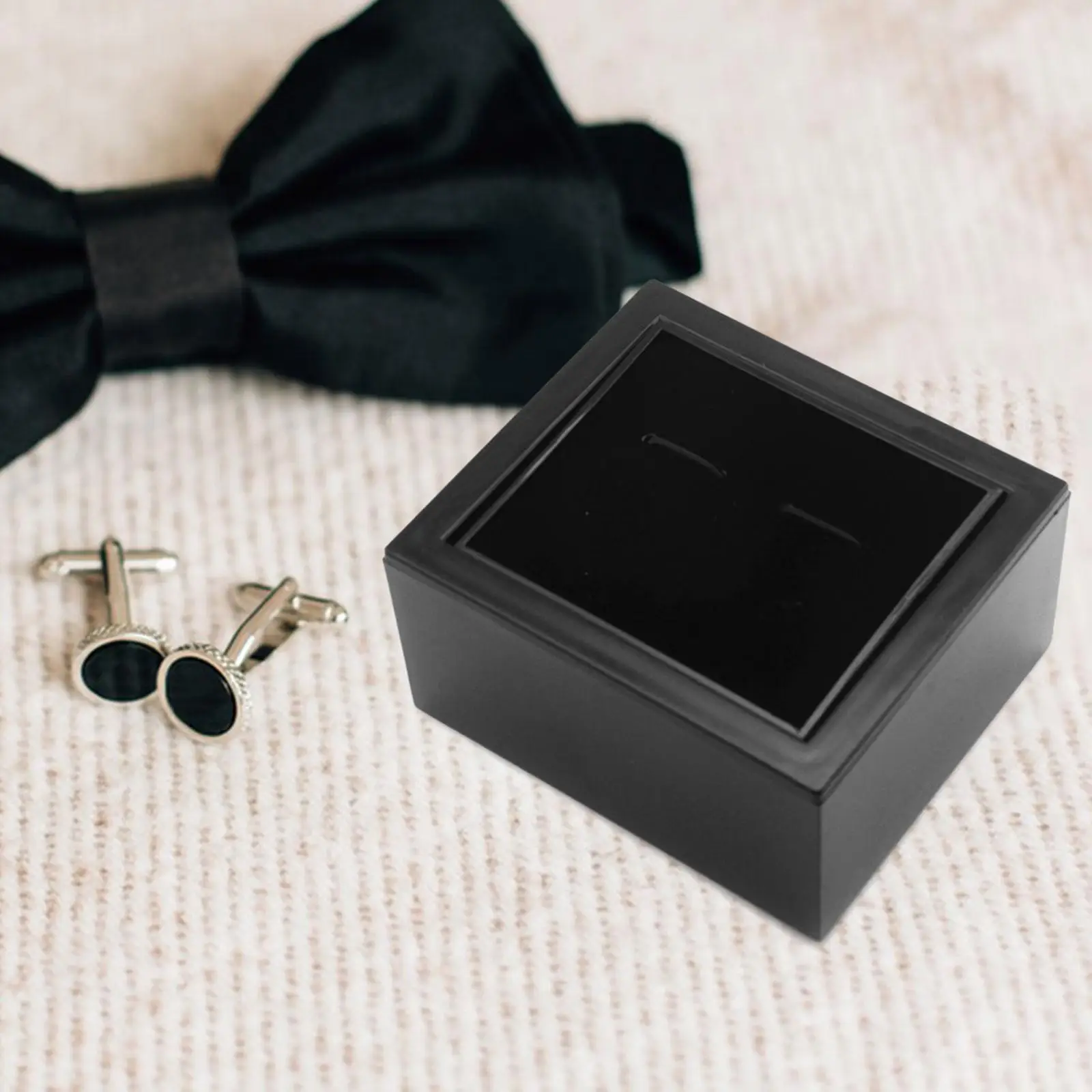 

Коробка для запонок, портативная Мужская вращающаяся коробка для хранения ювелирных изделий, запонки, Подарочная коробка для годовщины, свадьбы, помолвки