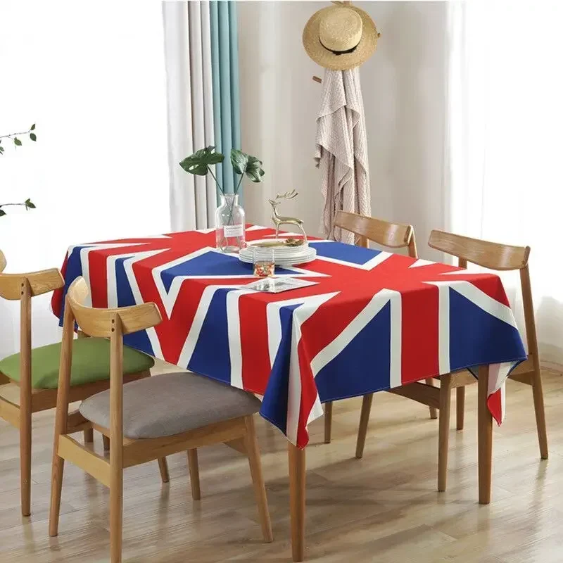 

National Flag Splicing Water Proof Tablecloth Printing Hotel Table Cover Coffee Tea House Home Decoration Event Banquet Decor