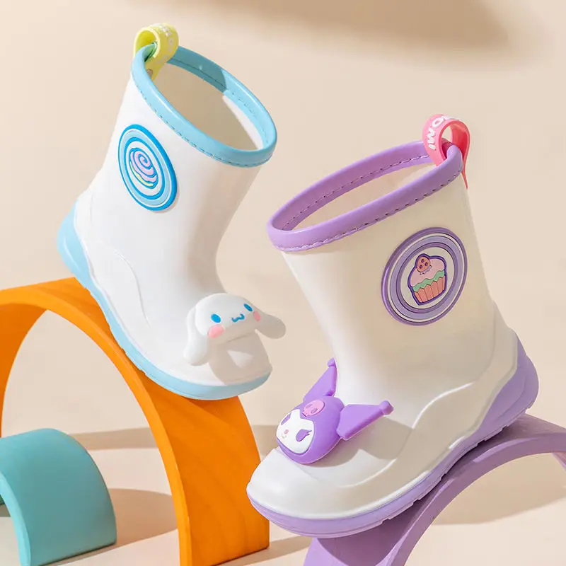 Sanrio Cinnamoroll Hello Kitty Anime Kawaii New Children Rain Shoes Cute Kuromi Cartoon Non-Slip Waterproof Baby Boots Toys Kids
Sanrio Cinnamoroll Hello Kitty Anime Kawaii New Children Rain Shoes Cute Kuromi Cartoon Non-Slip Waterproof Baby Boots Toys Kids