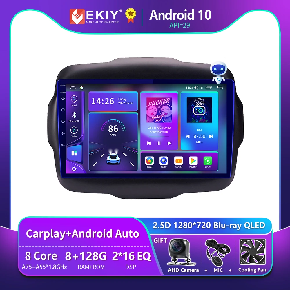 EKIY T900 For Jeep Renegade 2016-2020 QLED Car Radio Android Auto Multimedia Video Player Navigation CarPlay GPS Stereo 2Din DVD
EKIY T900 For Jeep Renegade 2016-2020 QLED Car Radio Android Auto Multimedia Video Player Navigation CarPlay GPS Stereo 2Din DVD